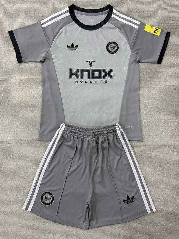 26-27 Newcastle Grey Goalkeeper Kids Soccer Jersey