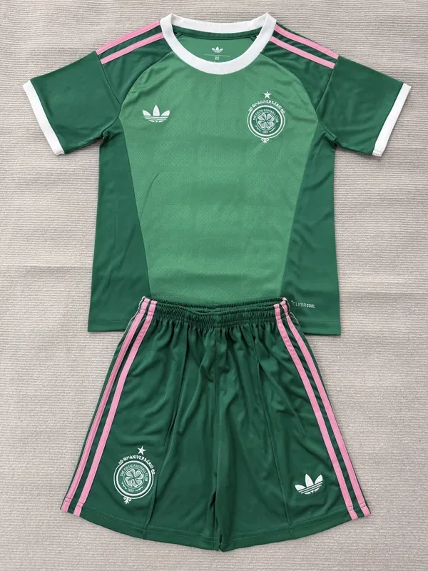 26-27 Celtic Green Goalkeeper Kids Soccer Jersey