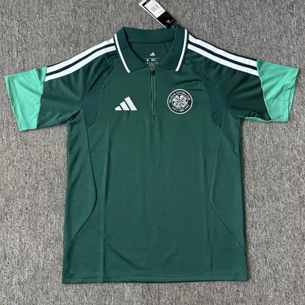 26-27 Celtic Green Polo Short Sleeve (半拉链)