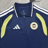 26-27 Fenerbahce Royal blue Polo Short Sleeve (半拉链)