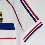 1998 France Away White Retro Soccer Jersey