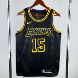 LAKERS REAVES #15 Black Top Quality Hot Pressing NBA Jersey