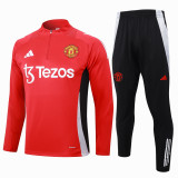 24-25 Man Utd High Quality Half Pull Tracksuit