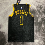 LAKERS RUSSELL #1 Black Top Quality Hot Pressing NBA Jersey
