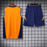 2024 AD Orange Tank Top And Shorts Suit