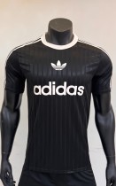 2025 AD Casual Black Player Version Training shirts *三叶草