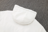 24-25 White Hooded Windbreaker Fabric Cotton Coat 光板