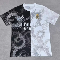 25-26 RMA White Black Special Edition Fans Training Shirts *龙纹
