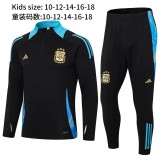 24-25 Argentina High Quality Kids Half Pull Tracksuit