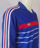 1982-1984 France Home Long Sleeve Retro Soccer Jersey