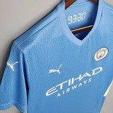 21-22 Man City 1:1 Home Fans Soccer Jersey