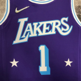 21-22 LAKERS RUSSELL #1 Purple City Edition Top Quality Hot Pressing NBA Jersey