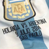 2014 Argentina Home Retro Soccer Jersey