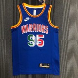 Warriors TOSCANO #95 'Mexico' Blue 75th Anniversary Retro Top Quality Hot Pressing NBA Jersey