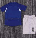 2002 Brazil Away Retro Kids Soccer Jersey