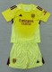 25-26 ARS Light Yellow GoalKeeper Kids Soccer Jersey