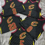CLEVELAND JAMES # 23 Black Top Quality Hot Pressing NBA Jersey