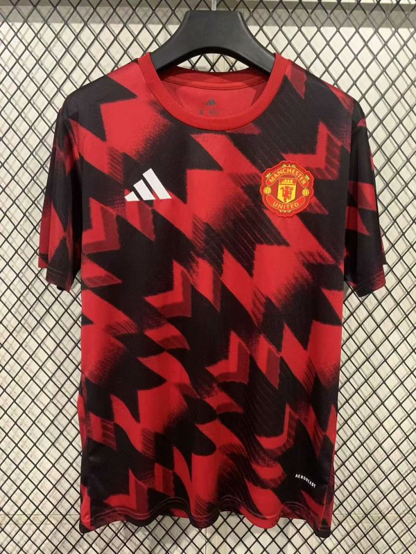 25-26 Man Utd Red Black Fans Training shirts