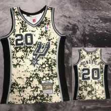 2013-14 SA Spurs GINOBILI #20 Green CamouflageTop Quality Hot Pressing NBA Jersey