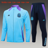 24-25 Argentina High Quality Kids Jacket Tracksuit
