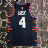 KNICKS ROSE #4 Black Top Quality Hot Pressing NBA Jersey