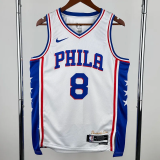 24-25 76ERS GEORGE #8 White Top Quality Hot Pressing NBA Jersey
