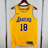 22-23 LAKERS KAZUHA #18 Yellow Top Quality Hot Pressing NBA Jersey