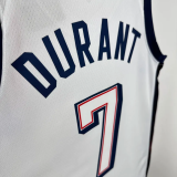 2024 Olympic Game USA DURANT # 7 White Basketball Jersey
