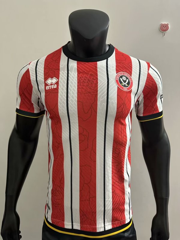 25-26 Sheffield United Home Player Version Soccer Jersey