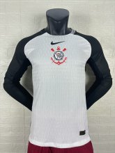 25-26 Corinthians Home Long Sleeve Player Version Soccer Jersey