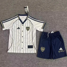 25-26 Boca Juniors White Casual Edition Kids Baseball Jersey