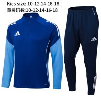 2025 AD Blue Kids Half Pull Tracksuit 2025 AD Blue Kids Half Pull Tracksuit