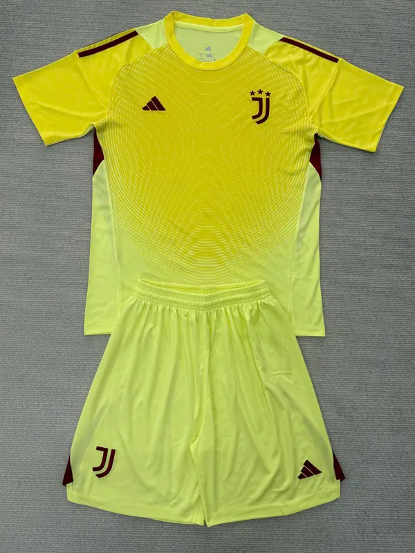 25-26 JUV Yellow GoalKeeper Kids Soccer Jersey 1:1 Thai Quality
