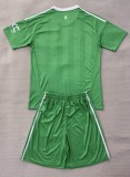 25-26 Man Utd Green GoalKeeper Kids Soccer Jersey 1:1 Thai Quality