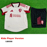 25-26 LIV Away Kids Player Version Soccer Jersey 1:1 Thai Quality (球员童装)
