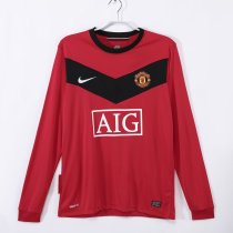 2010 Man Utd Home Long sleeves Retro Soccer Jersey