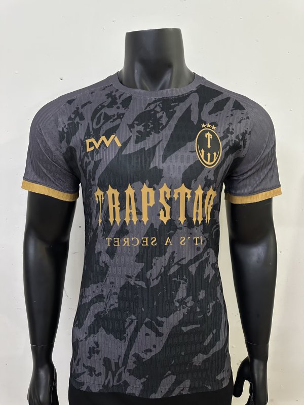 2025 Trapstar Black Player Version Trendy Soccer Jersey