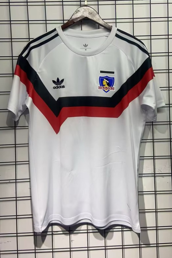 25-26 Colo-Colo White Retro Version Fans Soccer Jersey