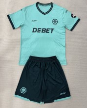 25-26 Wolves Away Kids Soccer Jersey