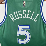 25-26 Dallas Mavericks RUSSELL #5 Green Retro Top Quality Hot Pressing NBA Jersey