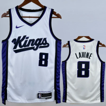 23-24 Kings LAVINE #8 White Top Quality Hot Pressing NBA Jersey