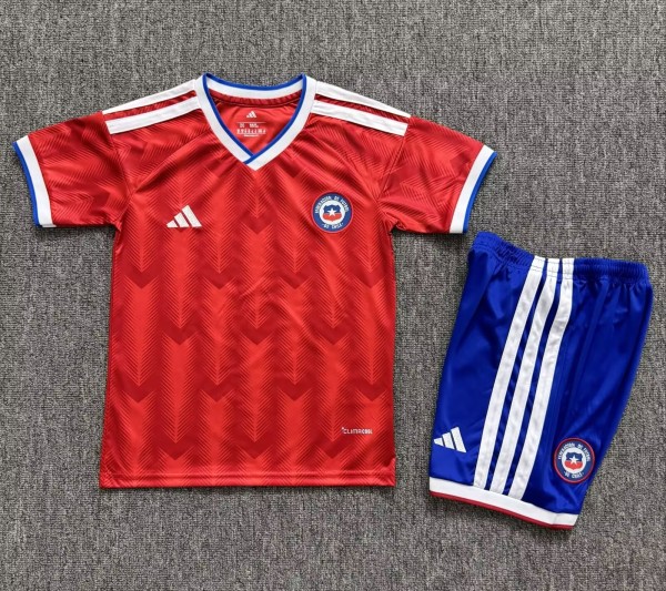 25-26 Chile Home Kids Soccer Jersey
