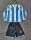 1986 Argentina Home Long sleeves Retro Kids Soccer Jersey