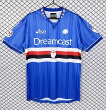 2000-2001 Sampdoria Home Retro Soccer Jersey