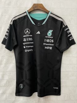 2026 F1 Benz New Pattern Short Sleeve Racing Suit