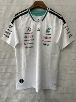 2026 F1 Benz New Pattern Short Sleeve Racing Suit