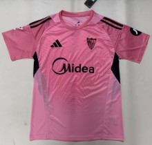 25-26 Sevilla Pink GoalKeeper Fans Soccer Jersey