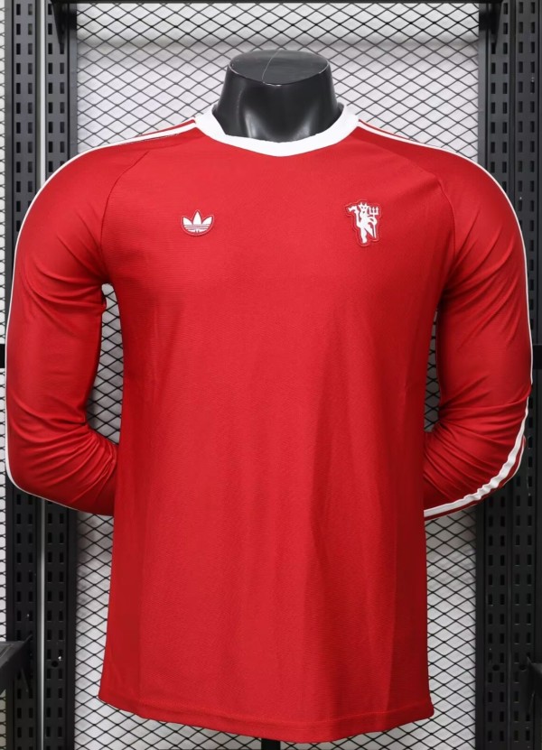 2026 Man Utd Red Special Edition Long Sleeve Player Version Training shirts*长袖球员