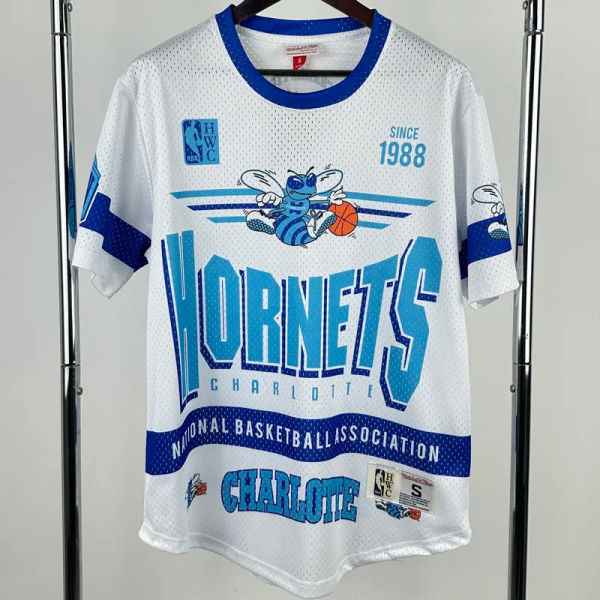 2026 Hornets White Retro High Quality Casual T-Shirt #MN