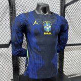 2026 Brazil Away Long Sleeve Player Version Soccer Jersey (长袖球员)